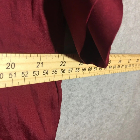 Womens Eesome Blouse Cuffed Sleeves Work Office Career V Neck Holiday High Low - Picture 5 of 6